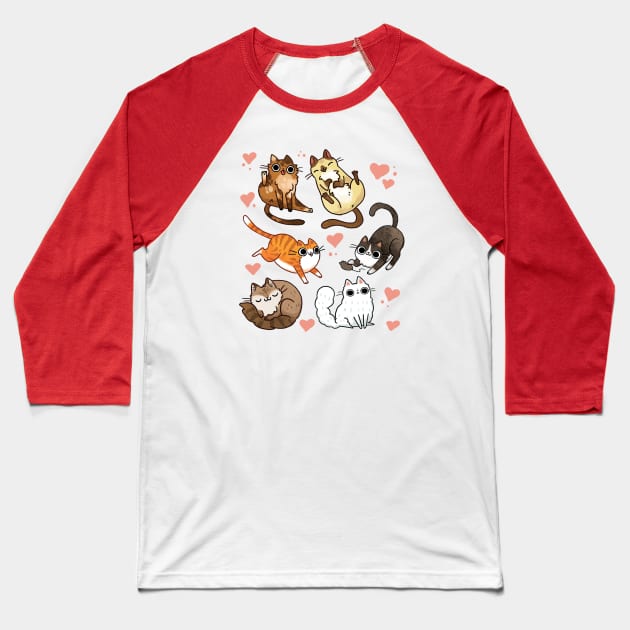 Derp Cats Baseball T-Shirt by MichelleScribbles